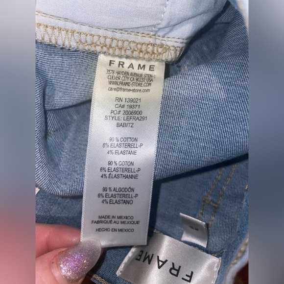 New! FRAME Denim Le Easy Flare Blue Jeans 🩵 size 25 NWOT! - Picture 15 of 15